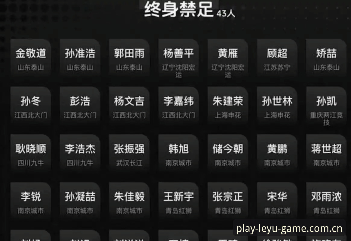 乐鱼多视角对比 揭秘中国足协第三批禁足名单背后的足球腐败链条